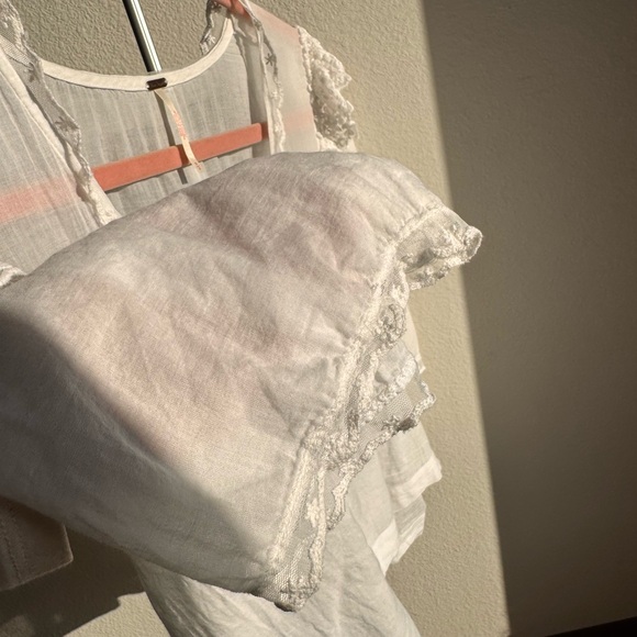 Free People Sheer White Lace Blouse - Picture 9 of 12